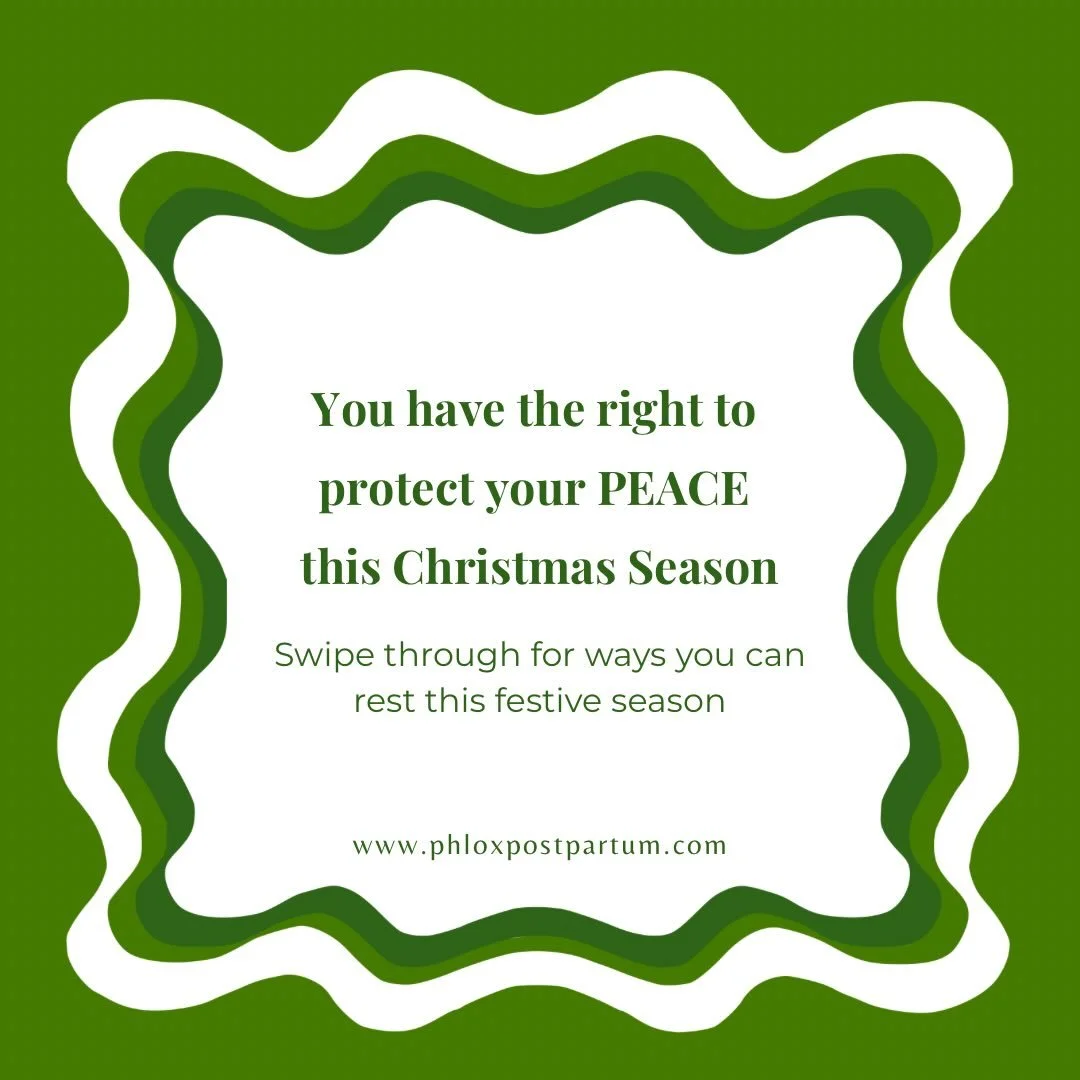 PROTECT YOUR PEACE THIS FESTIVE SEASON 🎄

#nervoussystemsupport
#motherhood
#motherhoodrising
#flexiblenervoussystem
#postpartum
#sydneydoula
#restideas
#festiveseasonrest