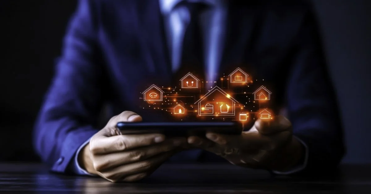 businessman-using-tablet-with-digital-house-for-Smart-Home-Integration-Consulting