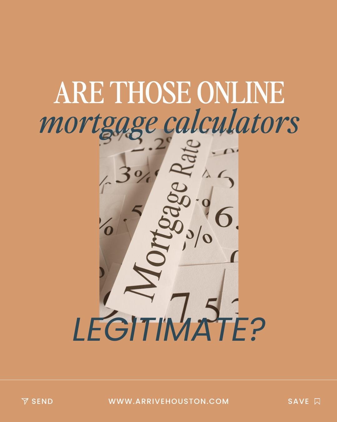 Legit or not?
Before you take what online mortgage calculators say to the bank, know this:
Interest rates are incredibly personalized. One size *does not* fit all. 
What you end up with as your lender-issued rate is based on things like: 
Your debt-t