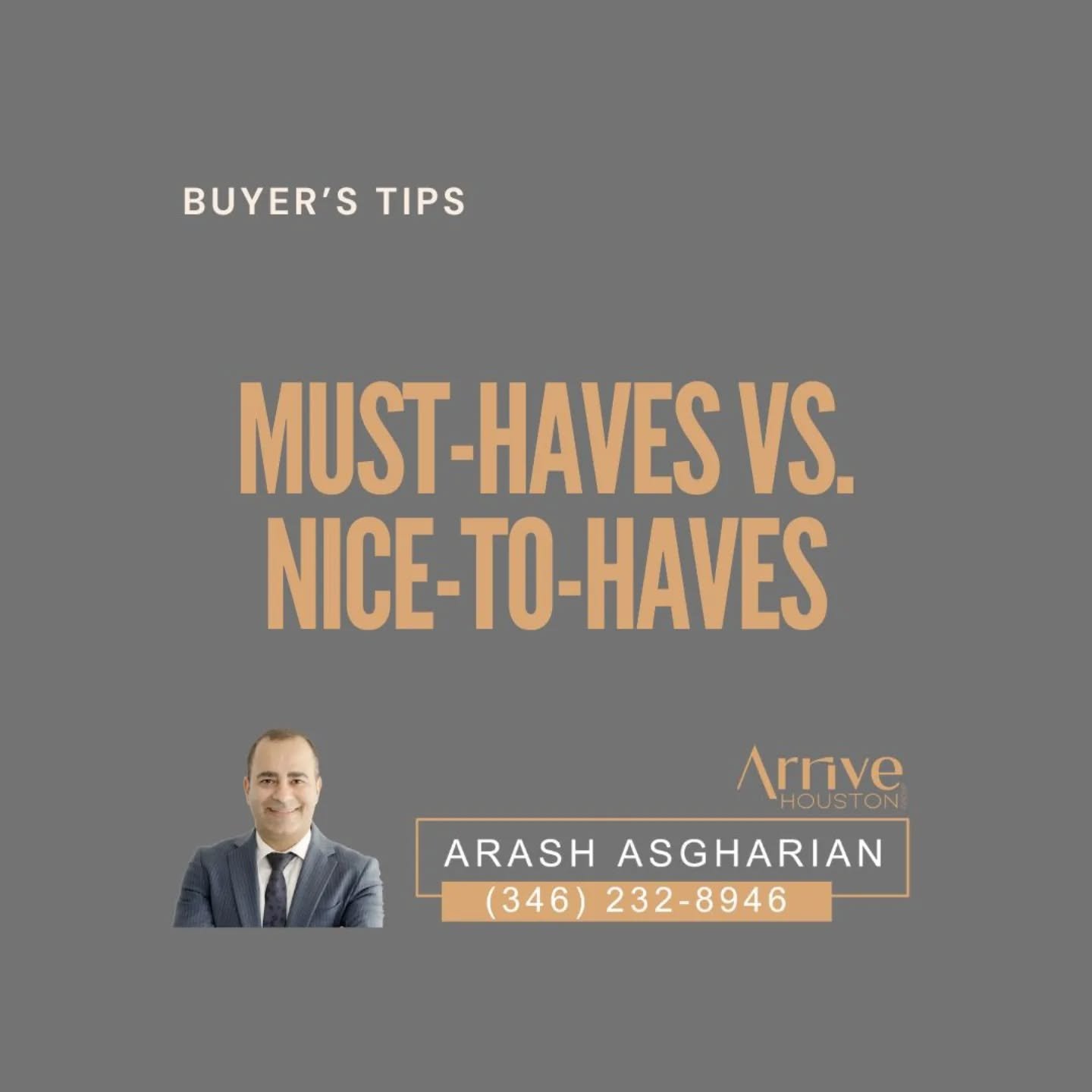 Know Your Must-Haves vs. Nice-to-Haves - Not every &ldquo;dream feature&rdquo; is worth the cost. I&rsquo;ll help you stay focused on what truly matters &mdash; so you buy what fits you, not just what looks good. ✨
📞 Call me at (346) 232-8946 and le