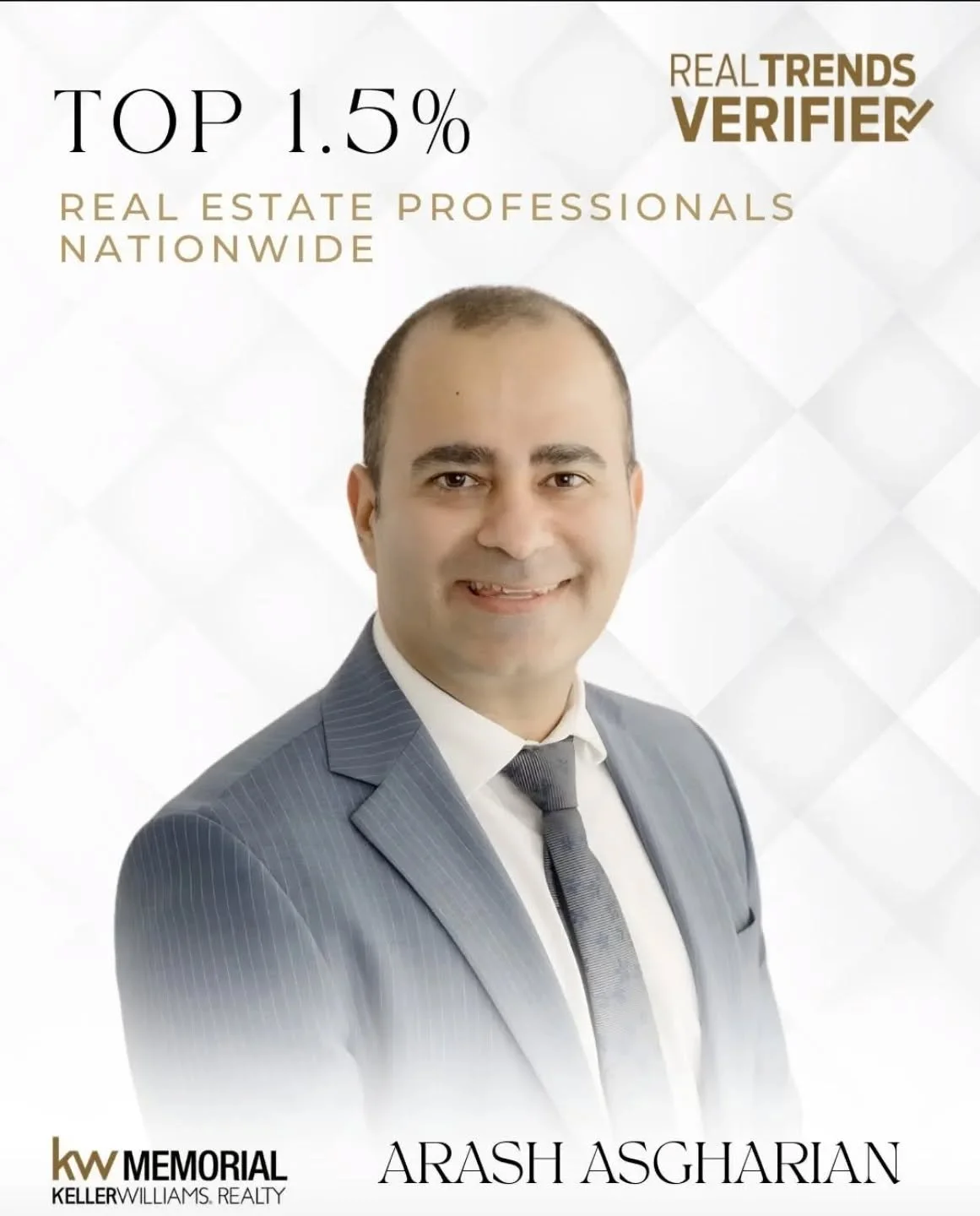 Grateful and honored to be recognized in the Top 1.5% of real estate professionals nationwide, verified by RealTrends.
This achievement reflects years of dedication, consistency, and most importantly&mdash;trust from the amazing clients I get to serv