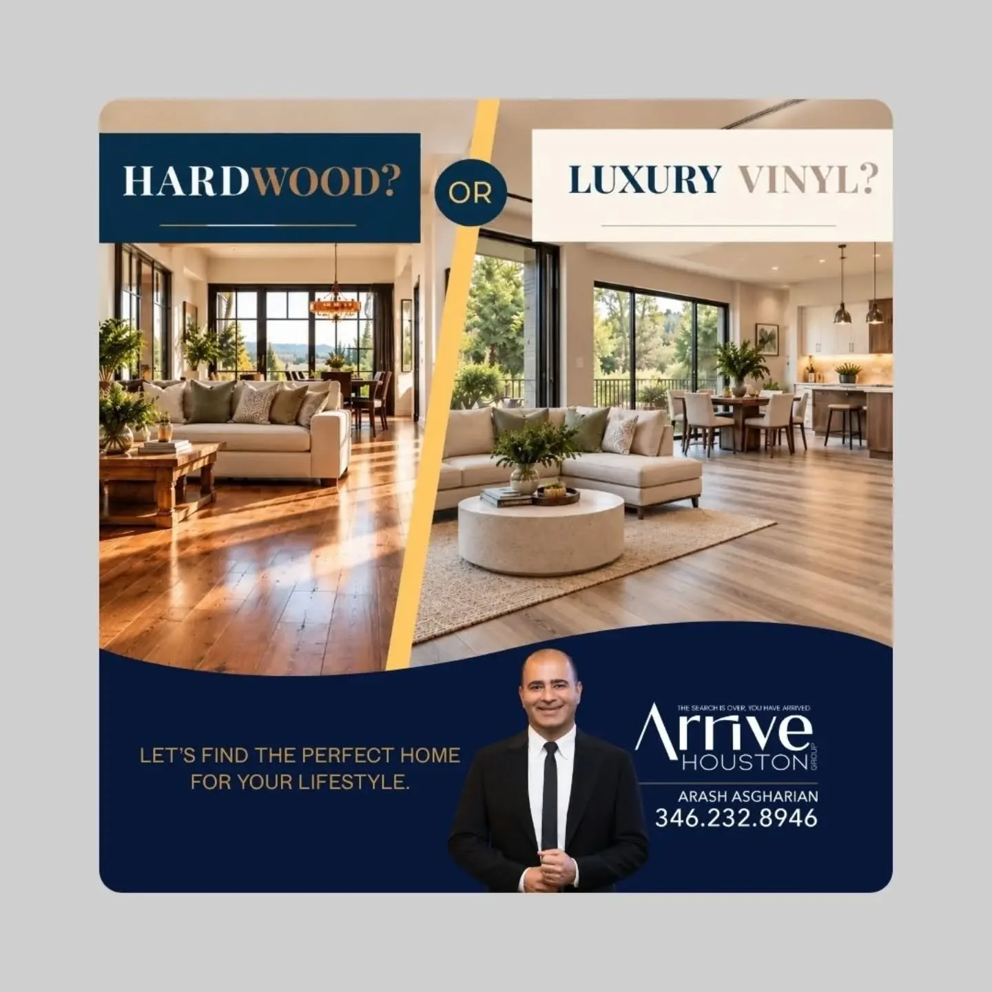 Hardwood or luxury vinyl; which flooring fits your lifestyle best? 🏡✨
Hardwood delivers natural warmth, timeless character, and lasting value. Luxury vinyl offers durability, water resistance, and beautiful style with everyday practicality. There&rs