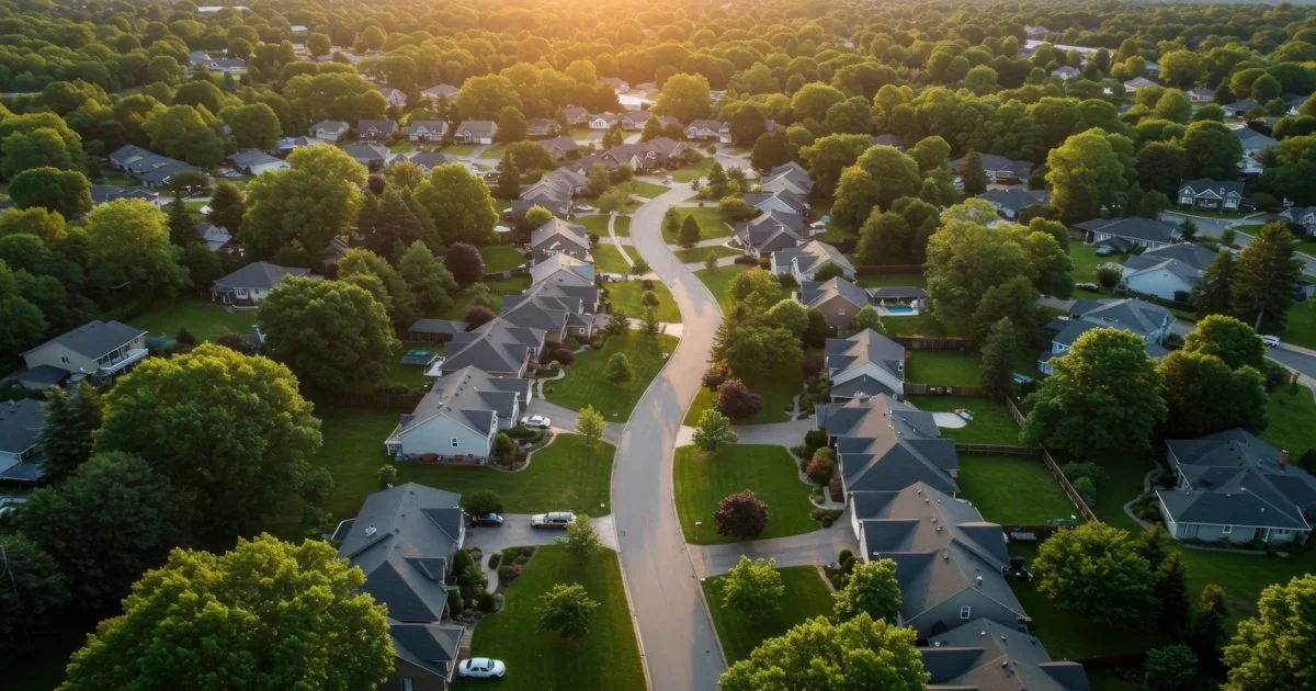 aerial-view-of-residential-neighborhood-with-houses-and-trees