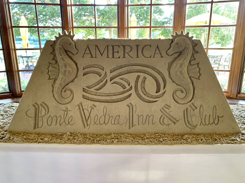 A lobby sculpture for the Ponte Vedra Inn & Club celebrating America's 250th anniversary.