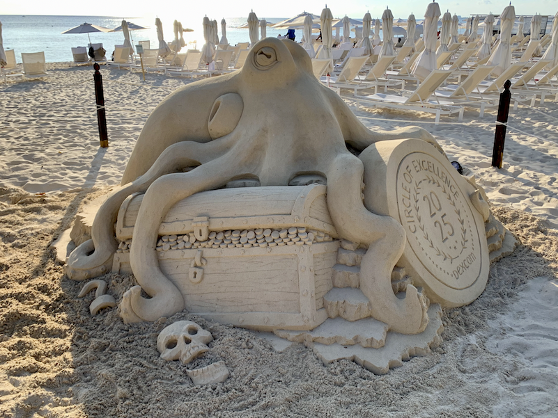 Sand sculpture for DEXCOM in the Bahamas.
