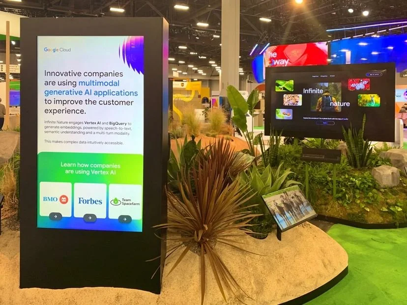 Google Next '24 Custom Desert & Rainforest Plant Display