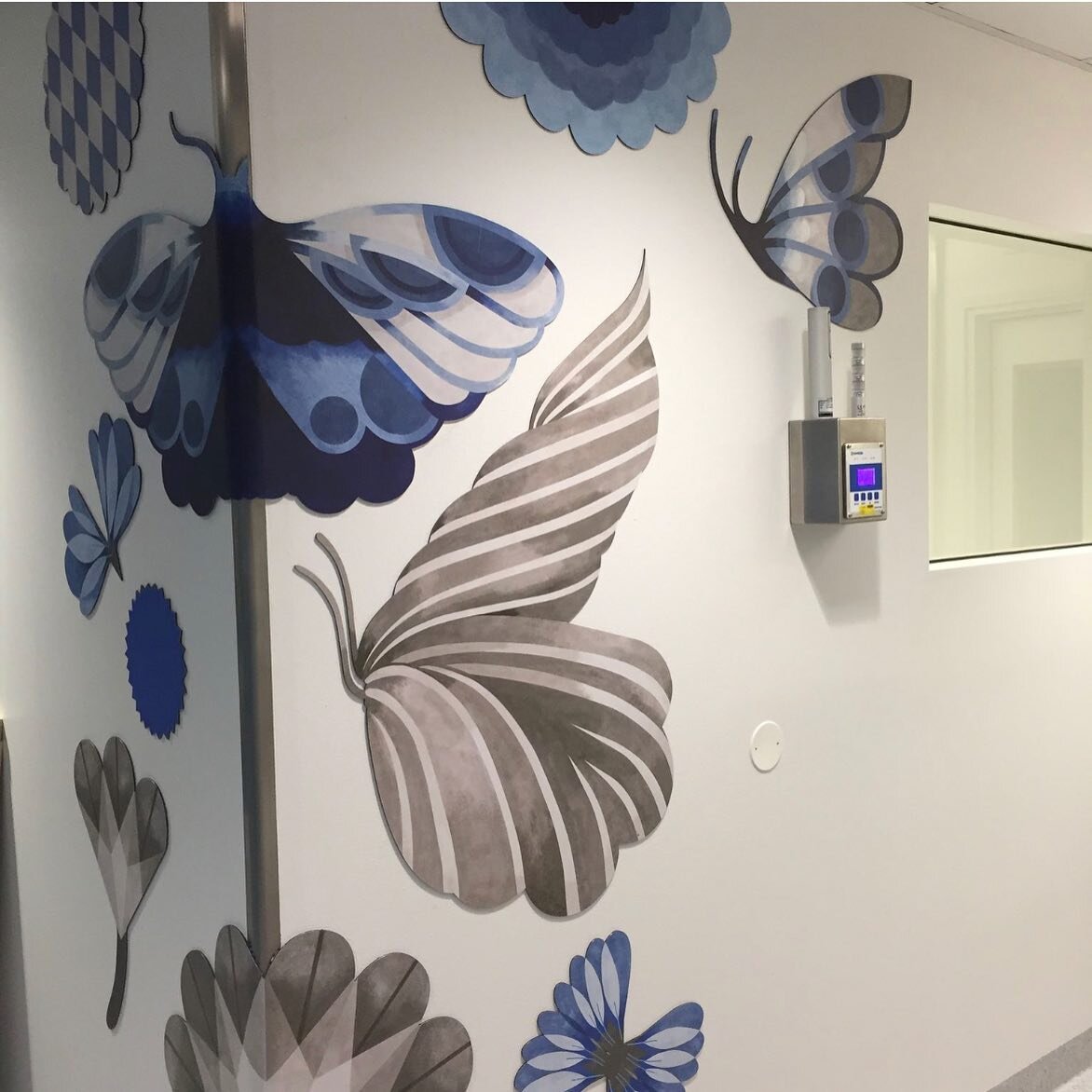 To much job to do right now, I&rsquo;ve been working all weekend. So no new #bugs for day 17-18 of #patternprintober 

this is a photo of a part of my public commission &ldquo;the butterfly&rdquo; at Sahlgrenska hospital here in Gothenburg. #patternp
