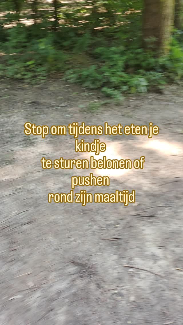 Nog 3 hapjes ...
Eerst je groenten en dan mag je een dessertje...
Goed zo, je bord is leeg! ...
Externe signalen verstoren hun intern signaal. Ze voelen na een eindje zelf niet meer aan wanneer ze honger hebben of wanneer ze verzadigd zijn...
Zeg t