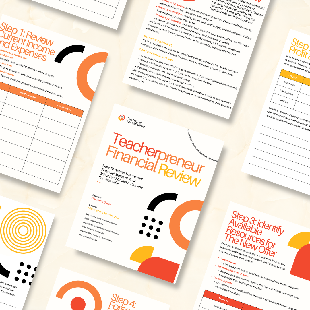 How To Conduct A Financial Review: Teacherpreneur Edition — ReDream ...