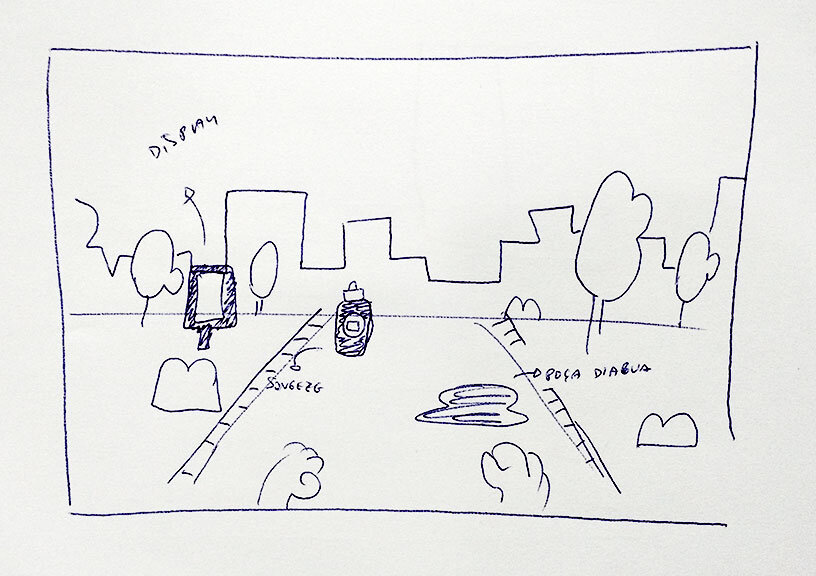 The first draft of the game concept.
