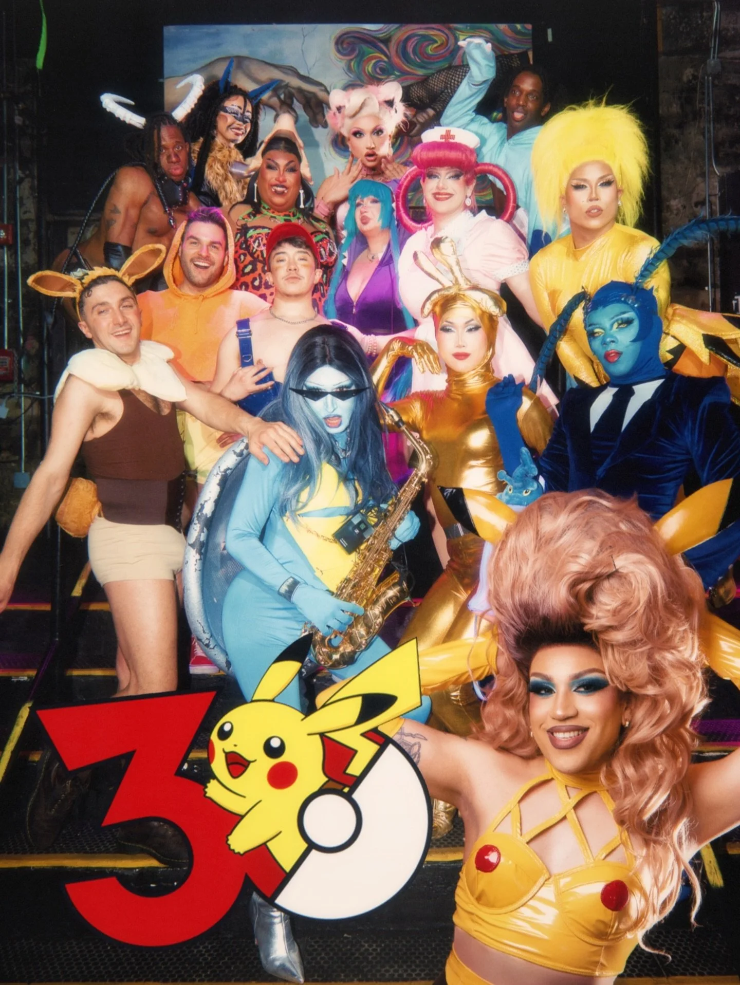 Gotta catch &lsquo;em all 🔥⚡️Pok&eacute;mon Day at @theaudballnyc 

For the 30th anniversary, @9bobnotebk turned into the Pok&eacute;verse, hosted by @suddenlyaudrey, and I couldn&rsquo;t resist making Pok&eacute;mon cards using portraits of all the