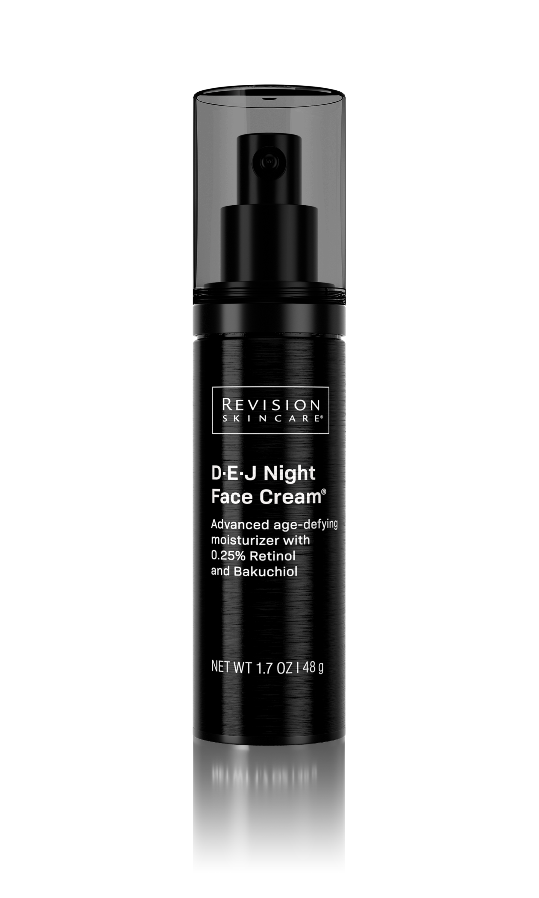 Revision D.E.J Night Face Cream 48g pump bottle with 0.25% retinol