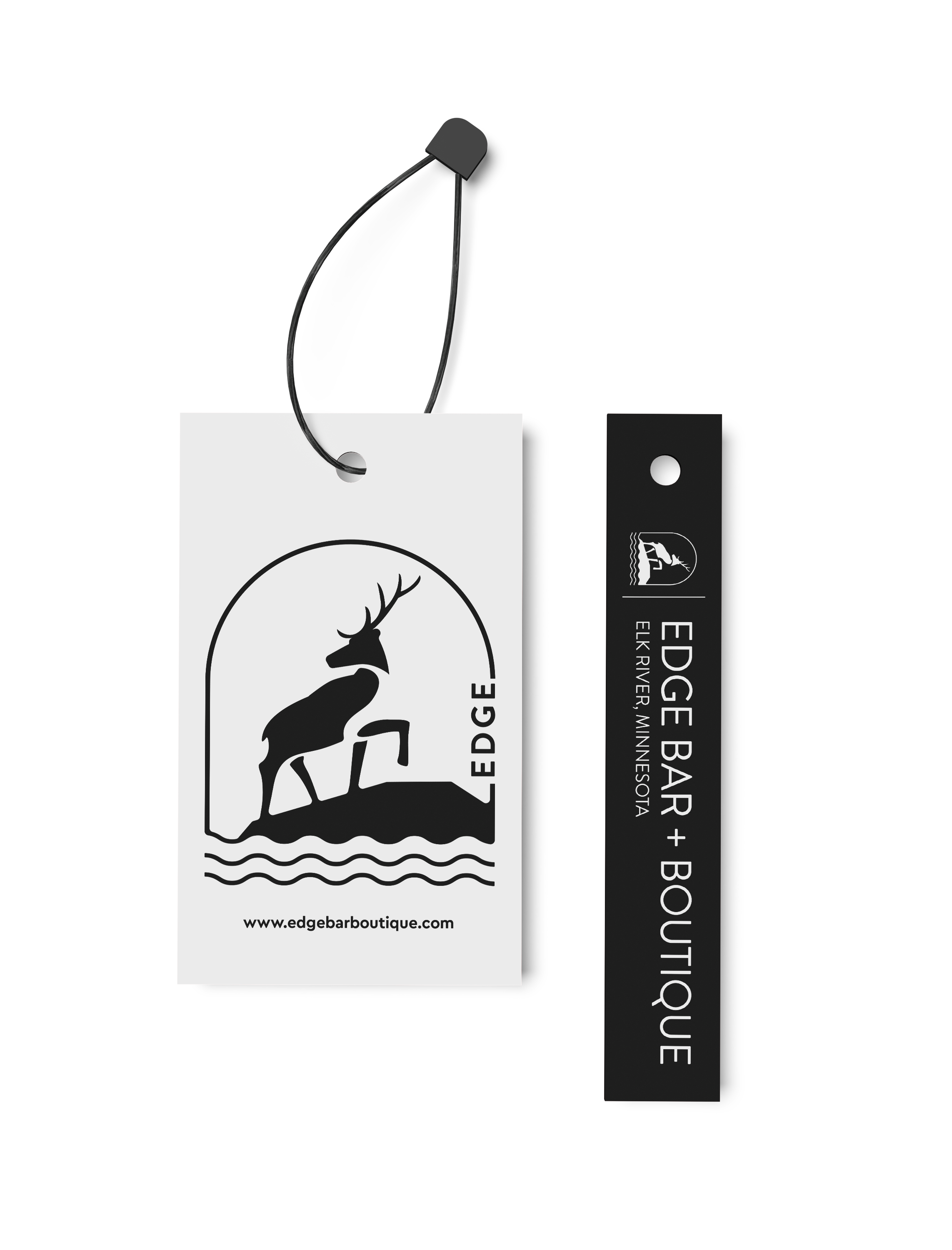 Edge Bar + Boutique clothing tags