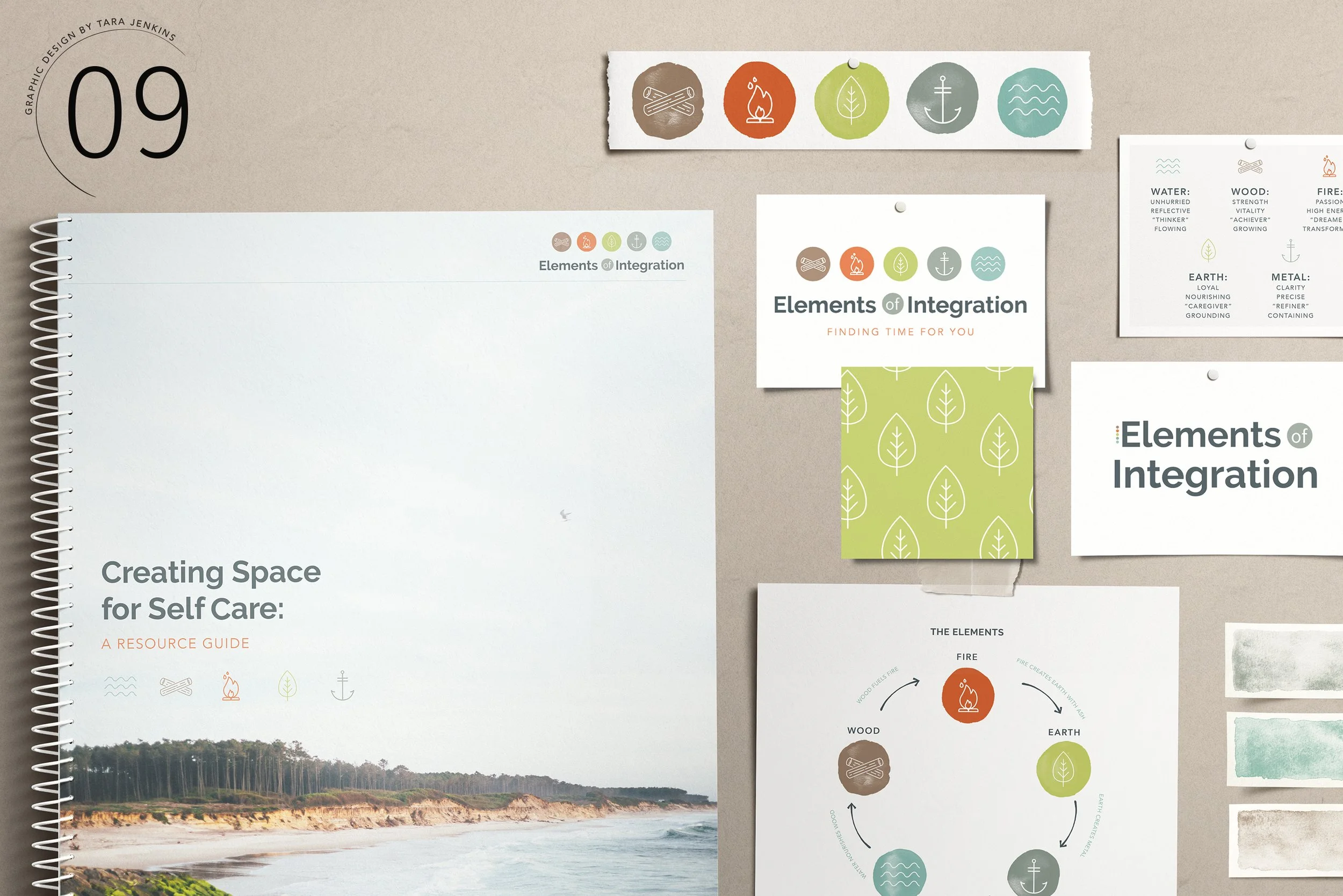 A logo branding design for Elements of Integration.