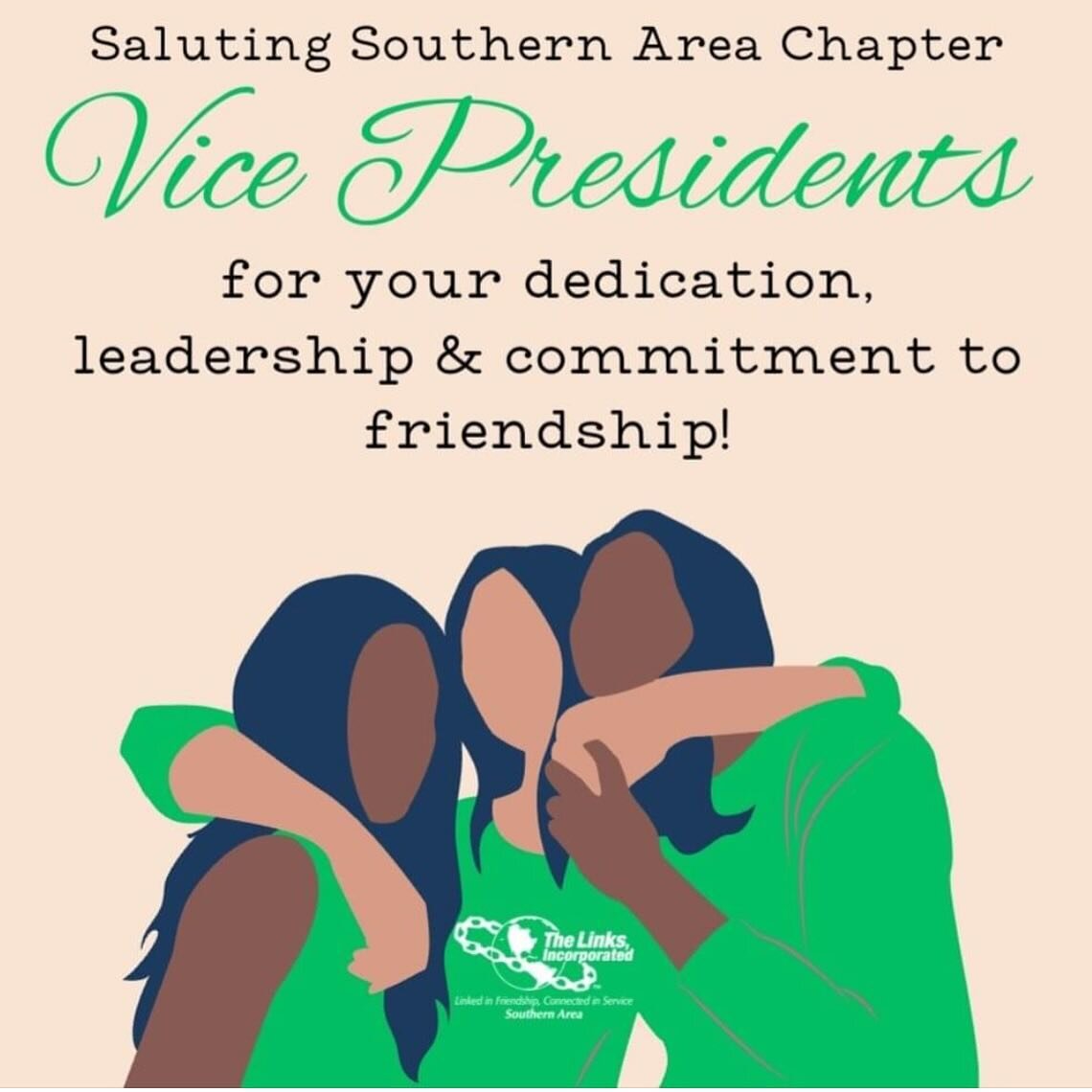 The Aiken (SC) Chapter proudly salutes our Vice President, Stephanie Franklin. Thank you for your dedication to our chapter in all you do 💚🤍🔗 #salinksinc #friendship365 #intentionalfriendship #linksincorporated