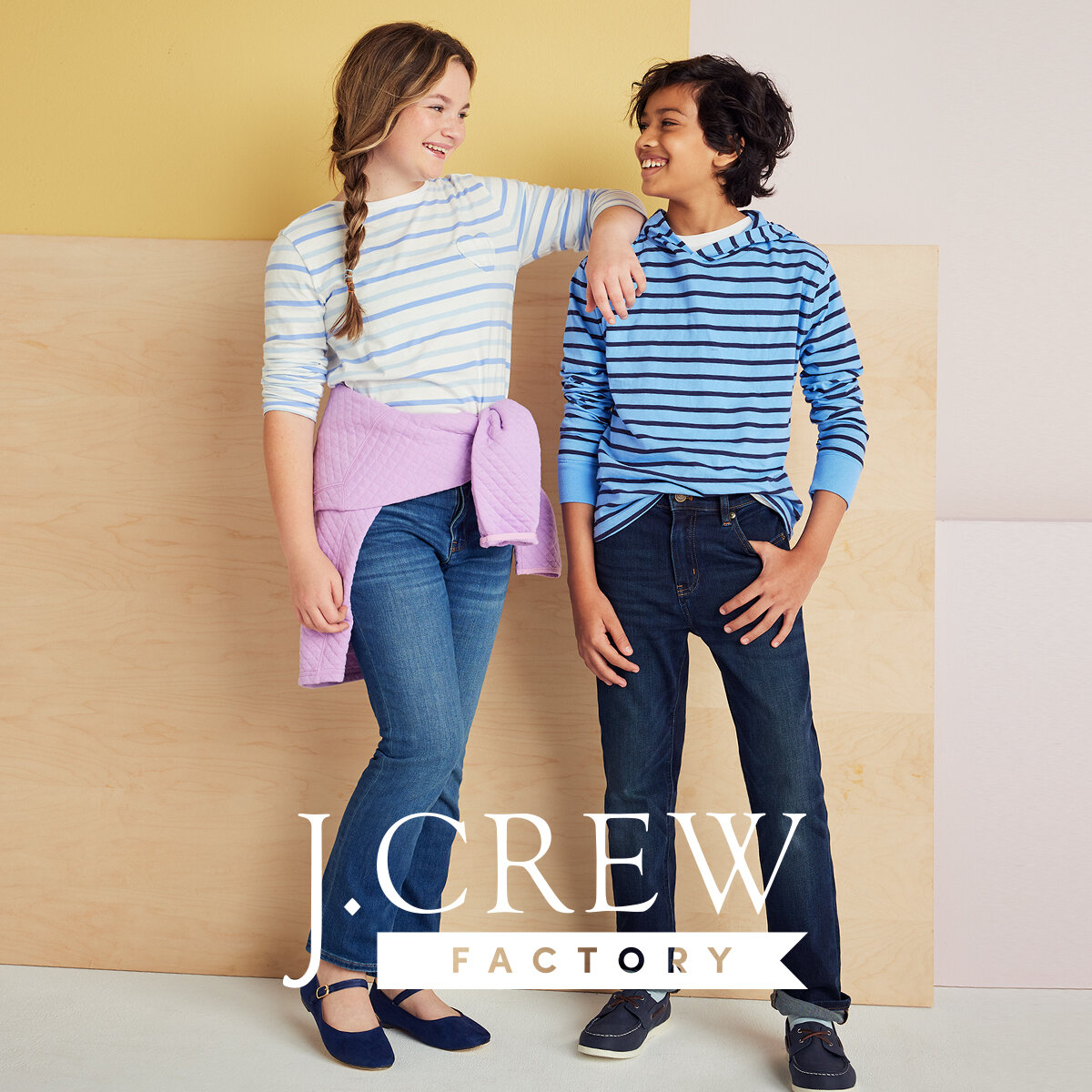 Style for everyone, savings for all! 🛍️✨ Dive into deals at J.Crew Factory and discover trendy looks for the whole family. Check out current promotions below: 👇

✨40-60% off storewide and extra 60% off clearance styles! Some exclusions apply. See s