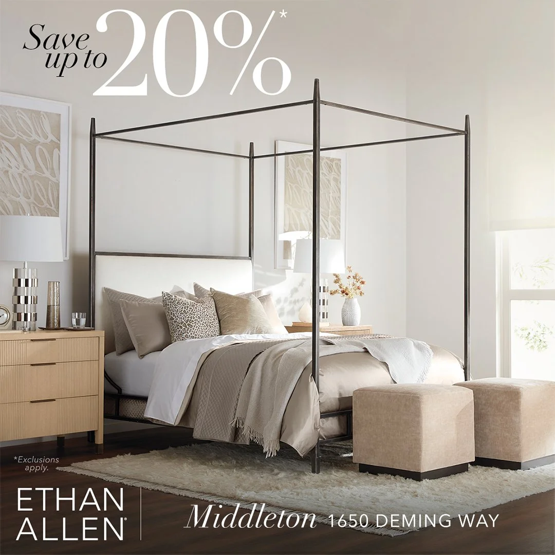 Refresh your space this season&mdash;Ethan Allen Middleton is offering up to 20% off all month long! ✨ Visit them at 1650 Deming Way in Greenway Station to explore timeless designs, custom furnishings, and elegant decor.

Offer valid through August. 