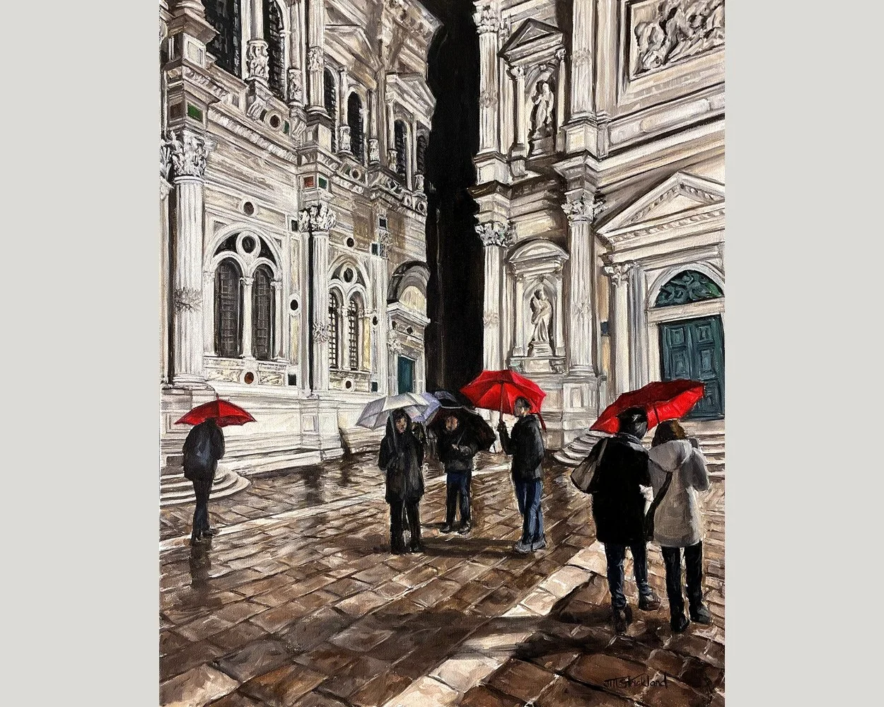 Red Umbrellas - Print