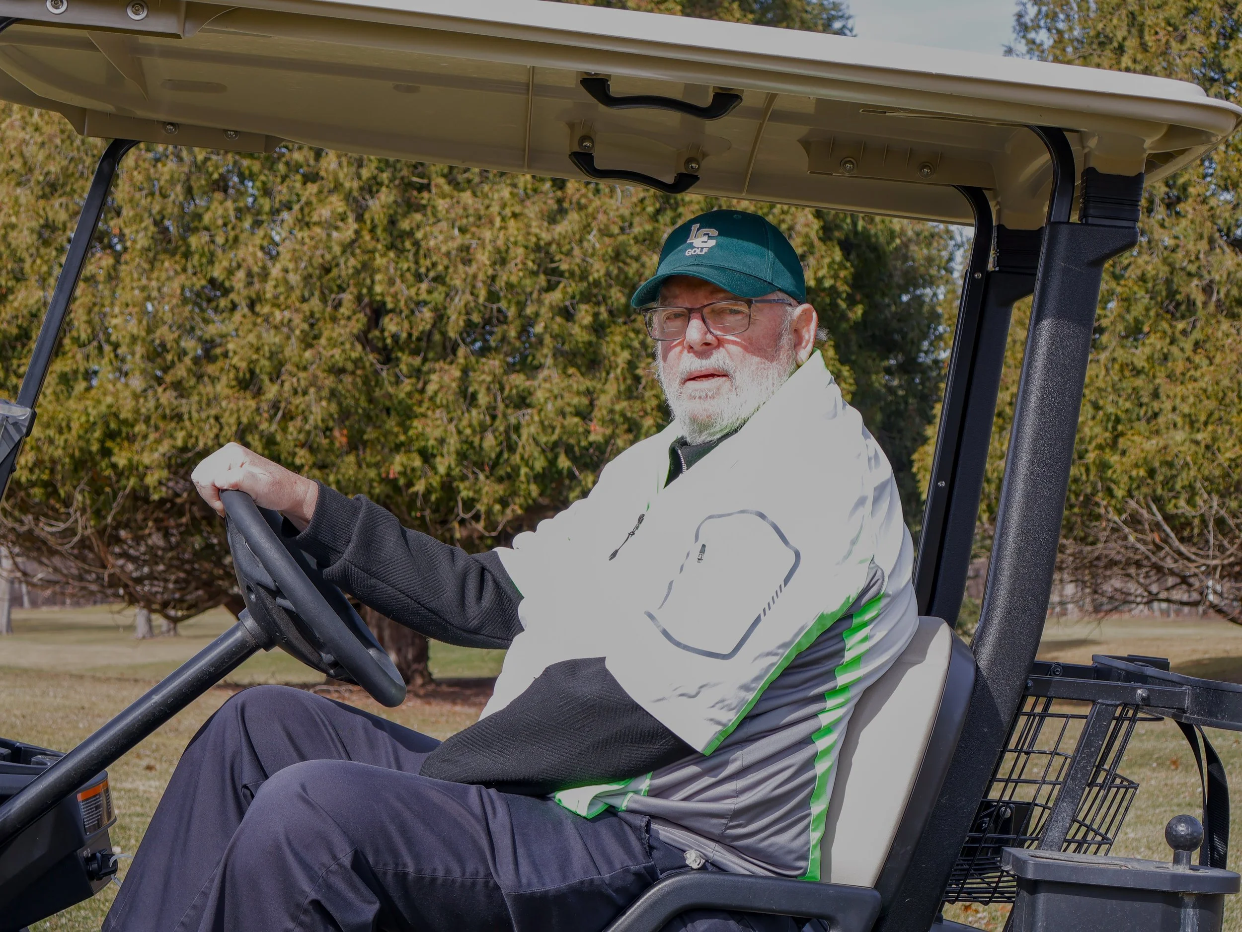 Lumen Christi Dave Swartout in cart.jpg