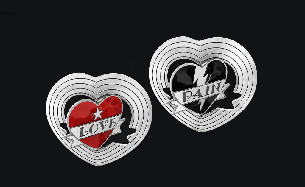 Heart Inside Spinner Metal Buckle