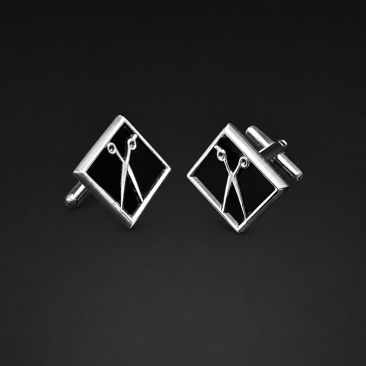 Square Scissor Cufflinks 
