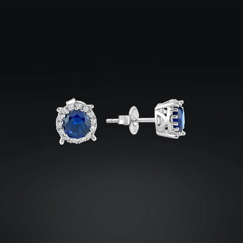 Sapphire and Diamond Studs