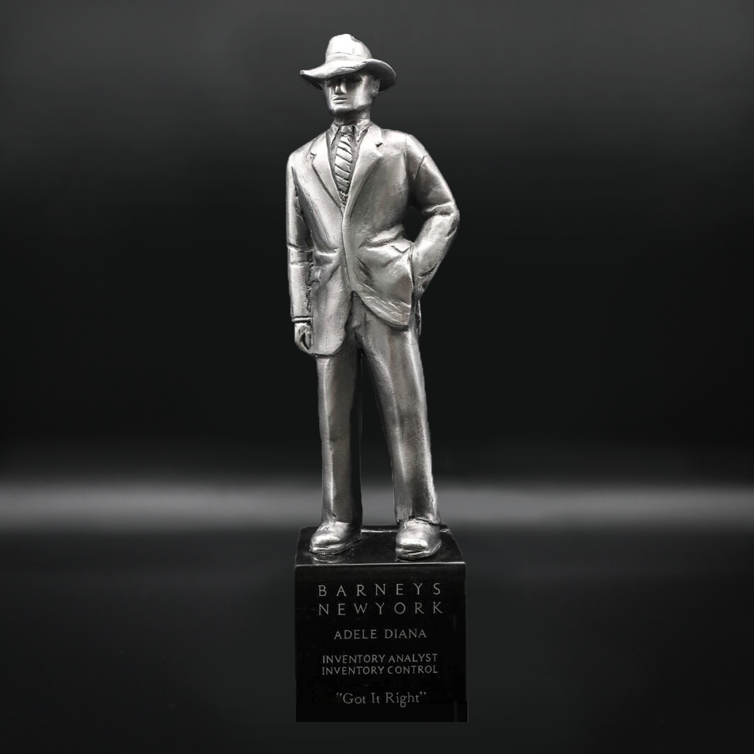 3-Dimensional Man on Marble Base