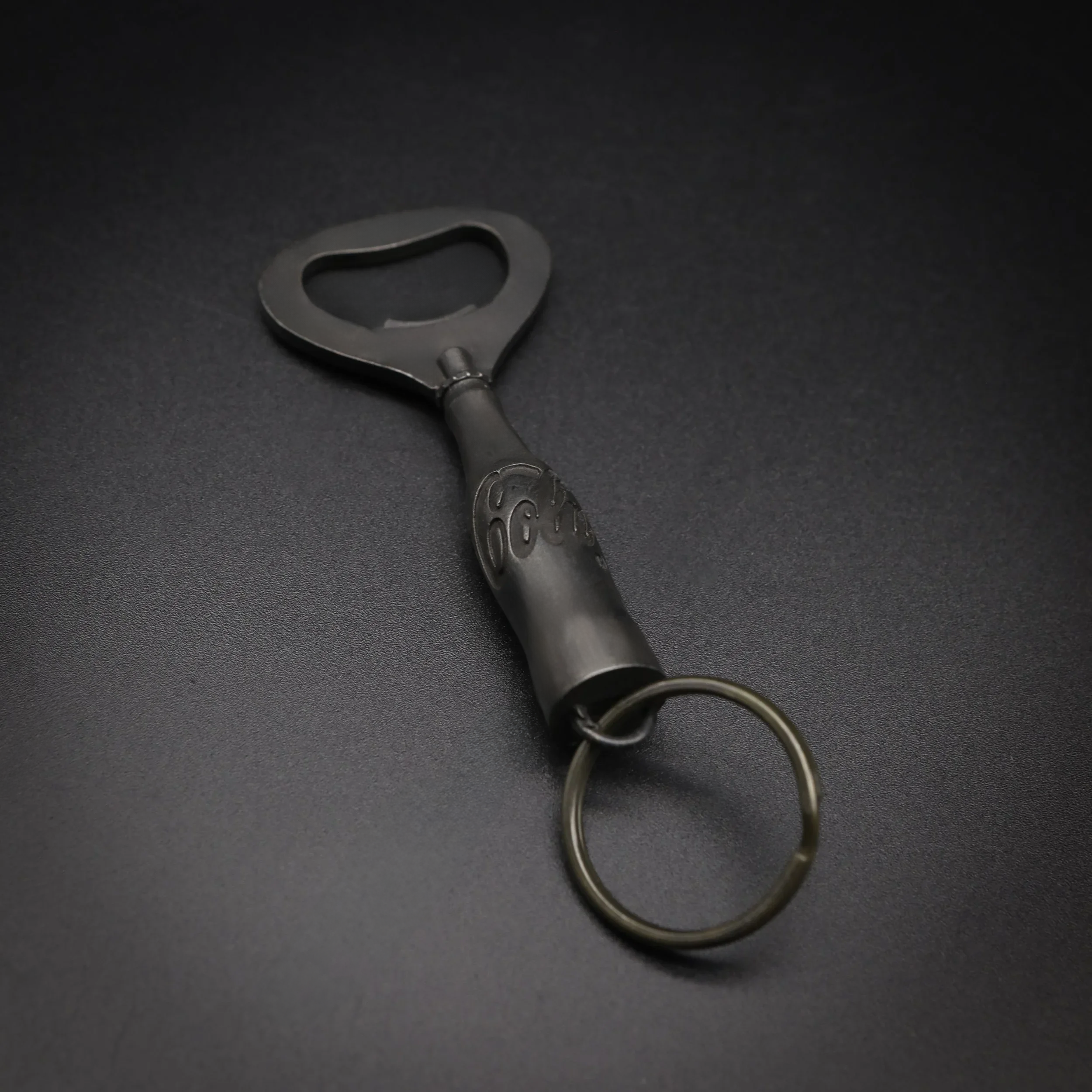 Black Metal Coca-Cola Shaped Bottle Opener