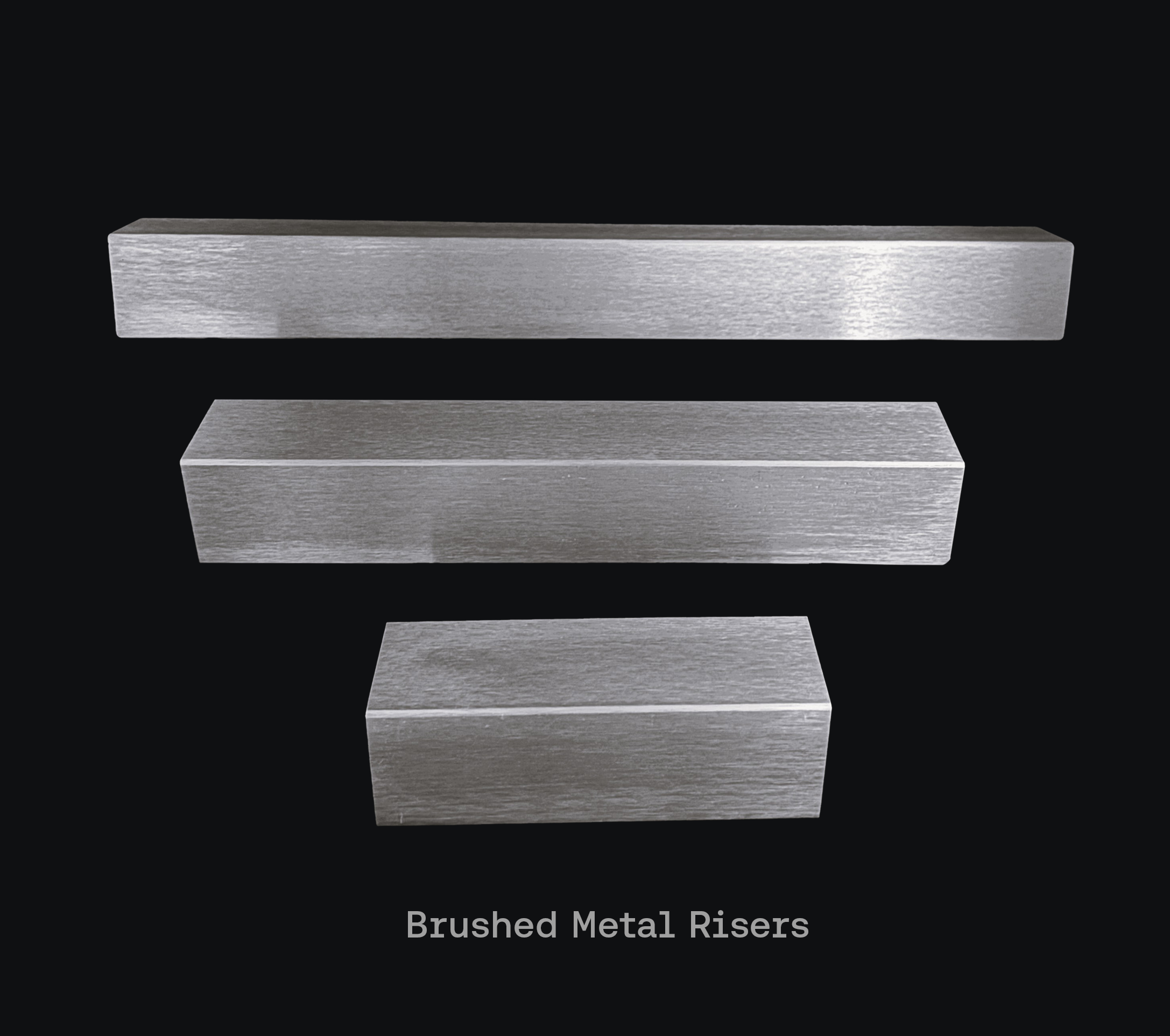 Brushed Metal Risers