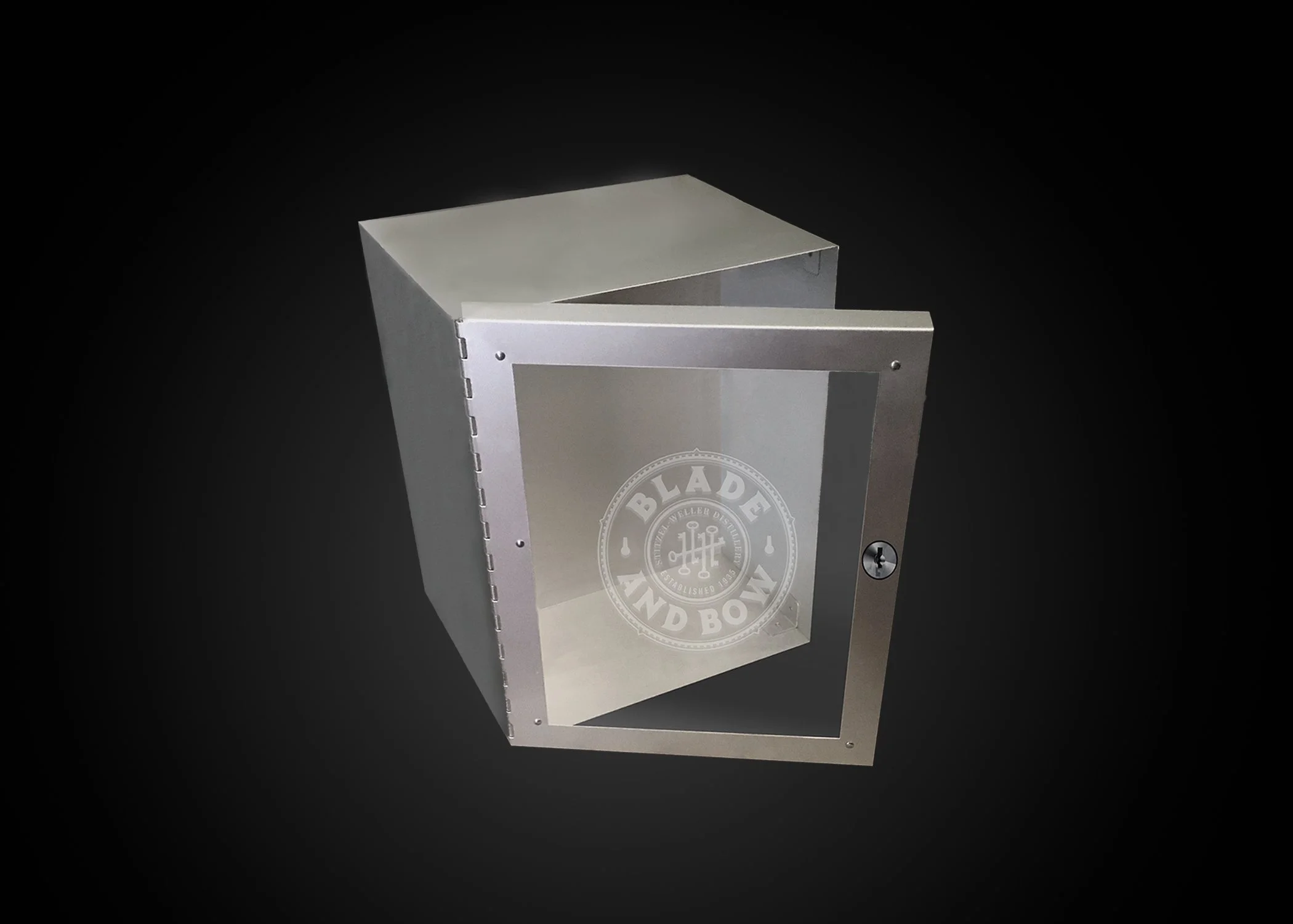 Stainless Steel and Lucite Box