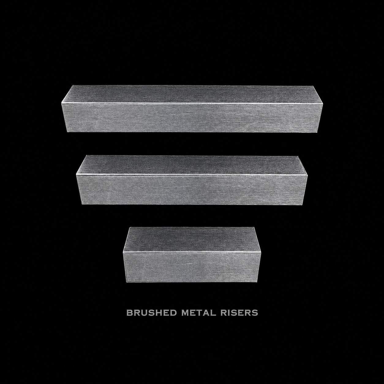 Brushed Metal Risers