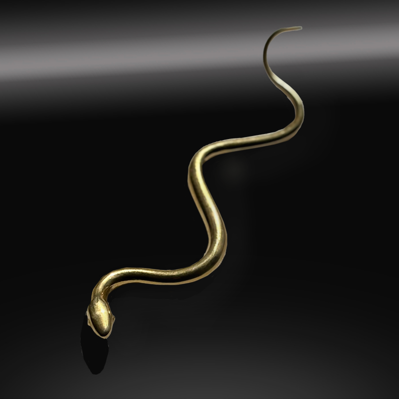 3d Metal Gold Snake