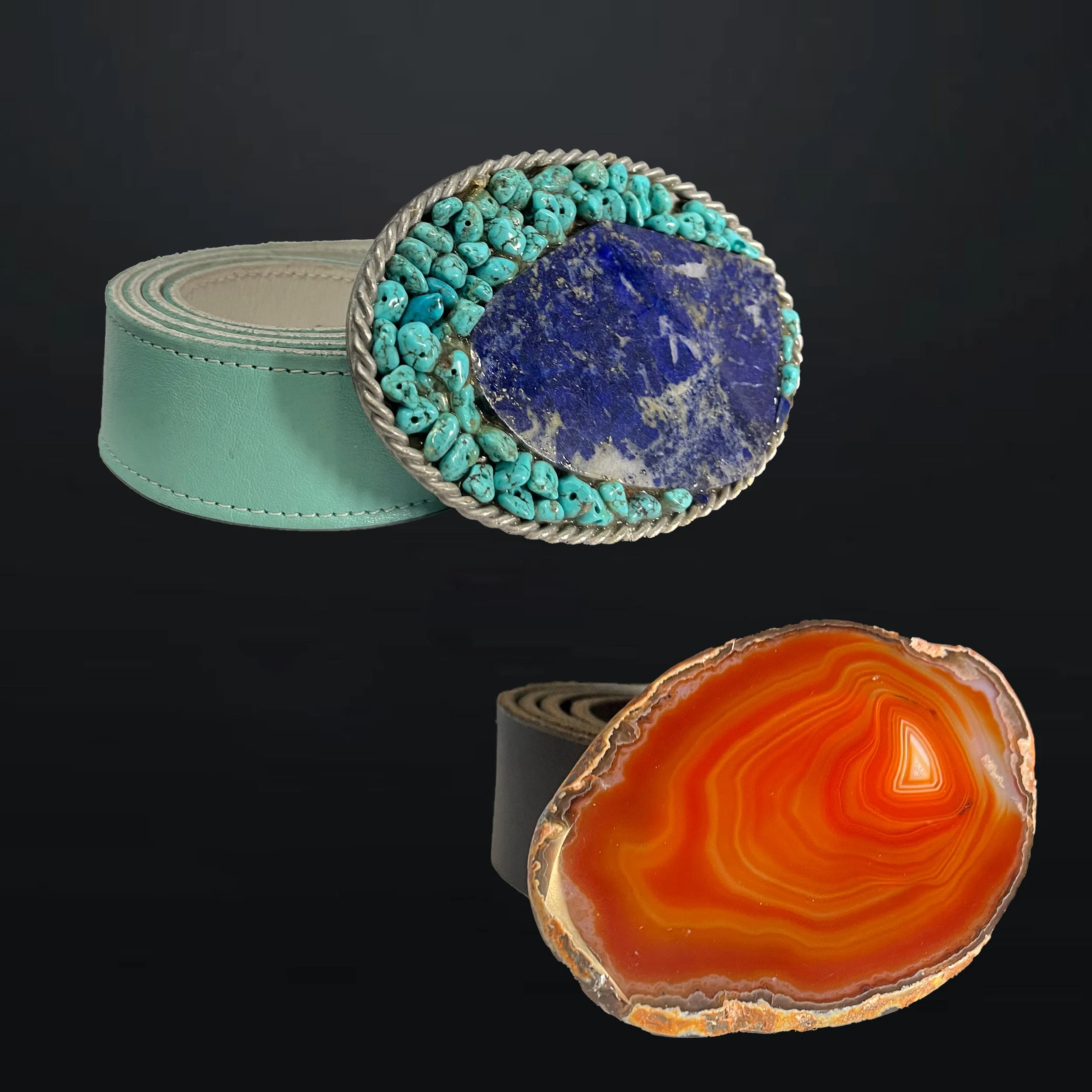 Luxe Agate Gem Buckles