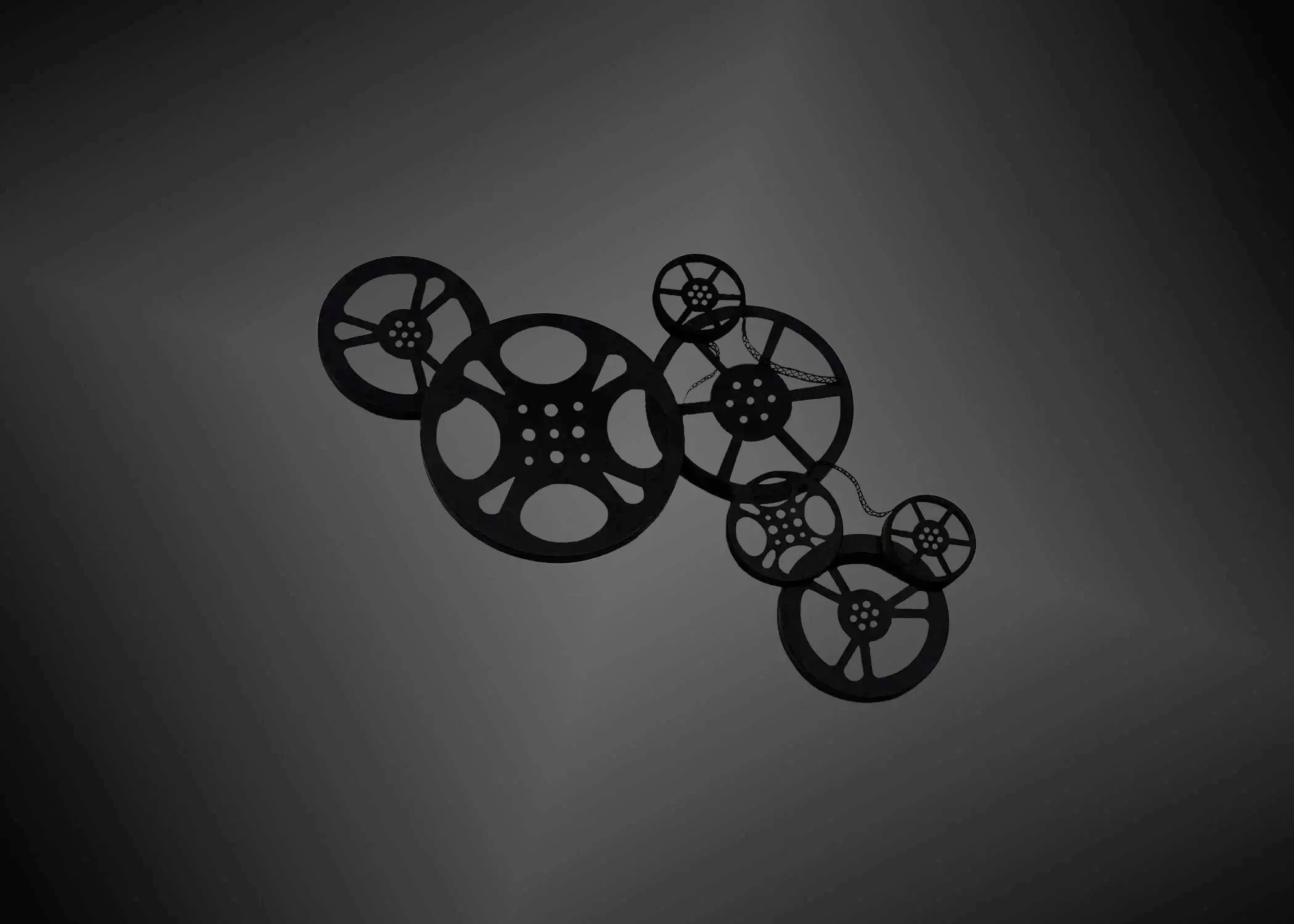 Metal Film Reels Wall Art Piece