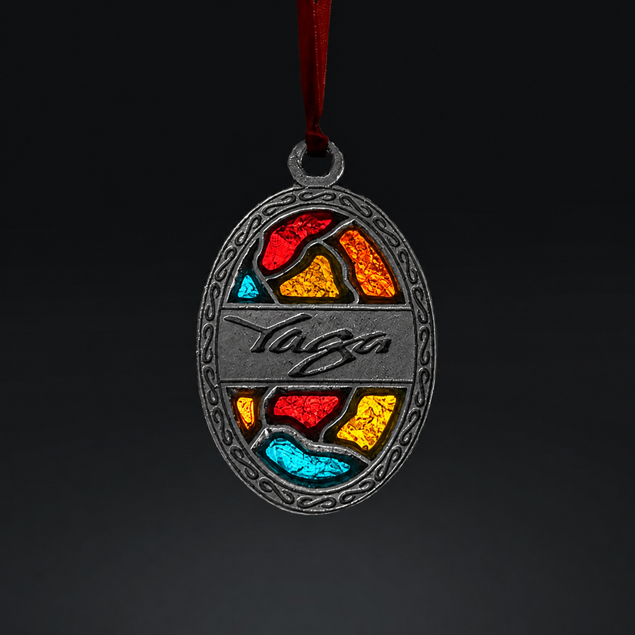 Multi Color Stained Glass Ornament
