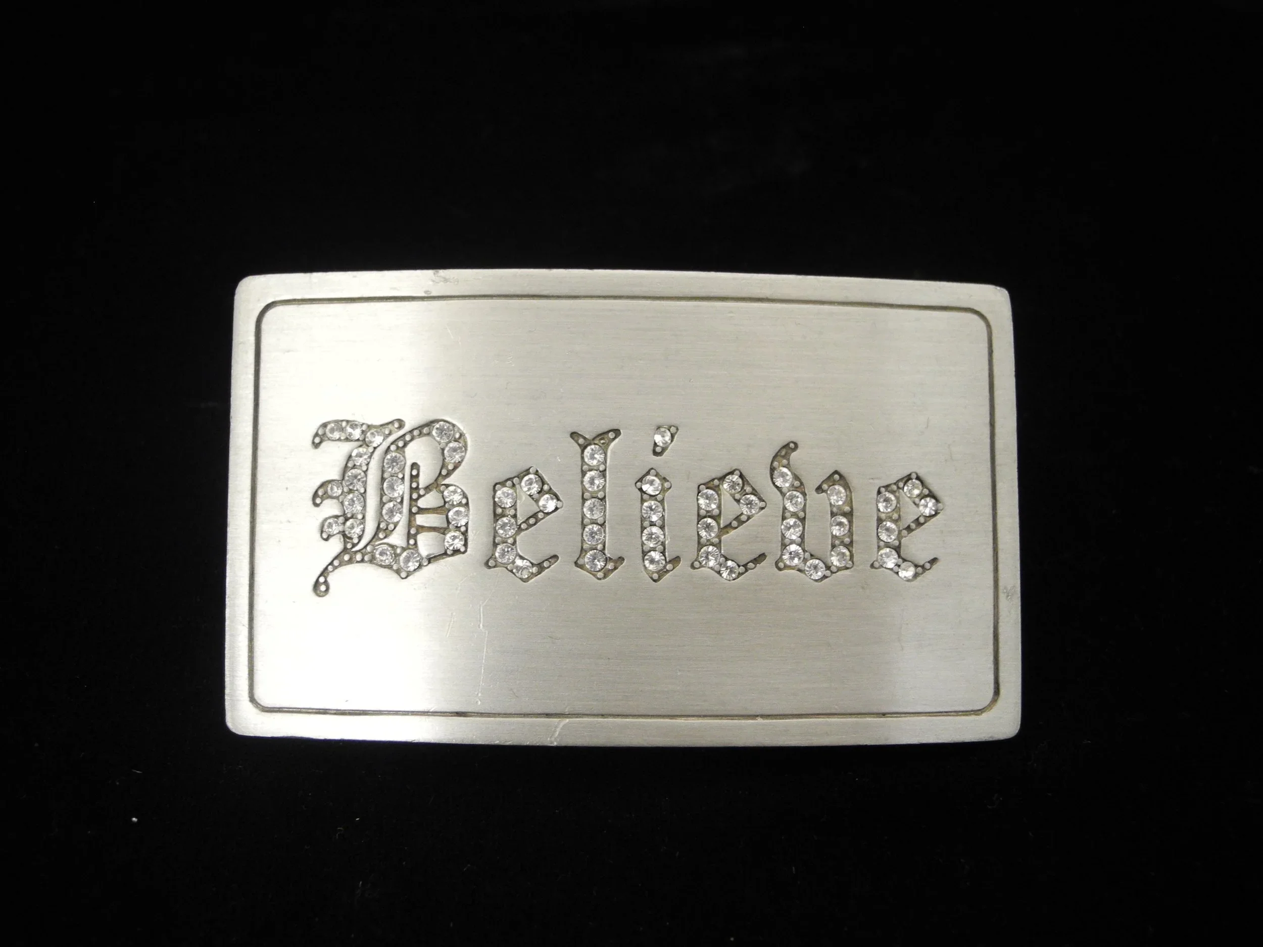 Crystal Stone Rectangular Buckle