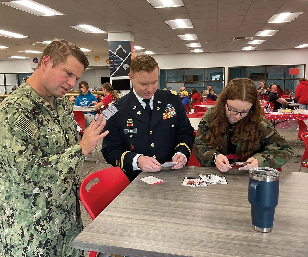Vets with students