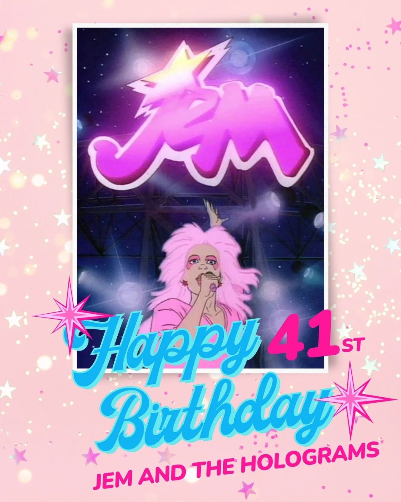 ✨💖 HAPPY 41st JEMIVERSARY! 💖✨

On October 6, 1985, the world was introduced to Jerrica, Jem, Synergy, the Holograms, The Misfits, and a world where music, fashion, friendship, and a little holographic magic could make anything possible.

41 years l