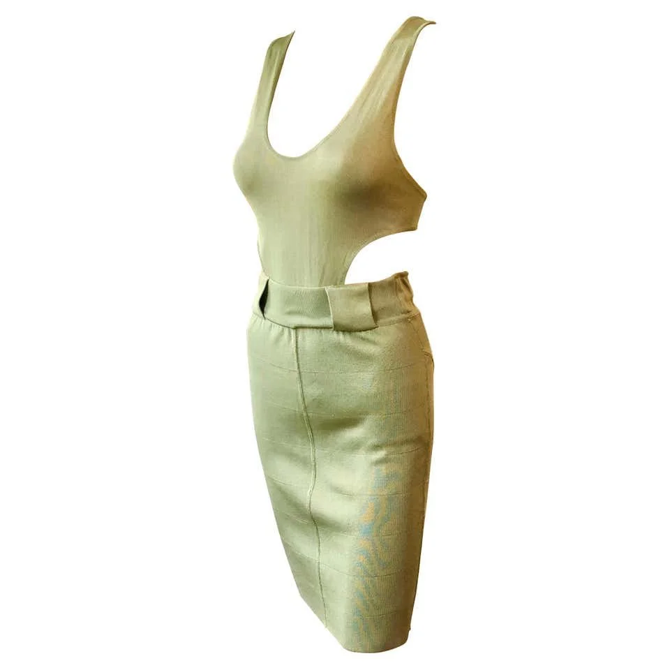 green alaia dress Alaïa Green Dress