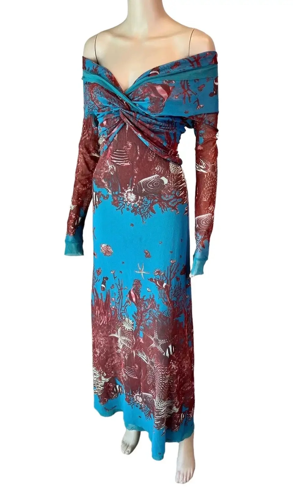 knee length dresses for ladies Jean Paul Gaultier Mesh Abstract Dress