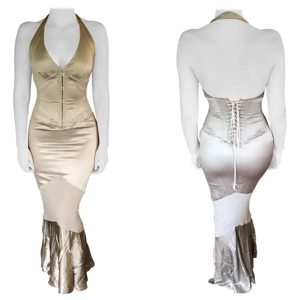 white christmas dresses Roberto Cavalli Runaway Embellished Corset Dress Gown RED CARPET I 40 –  Afashionistastore main image 0