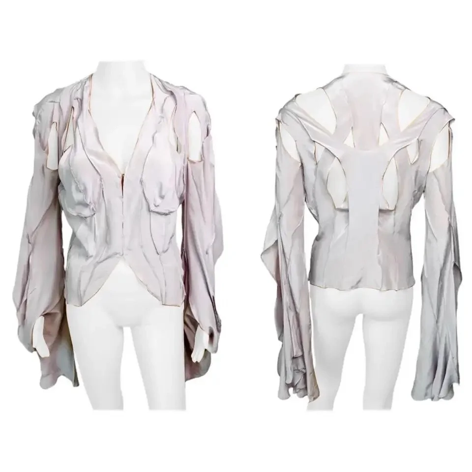 Tom Ford for Yves Saint Laurent YSL S/S 2003 Runway Cutout Shirt