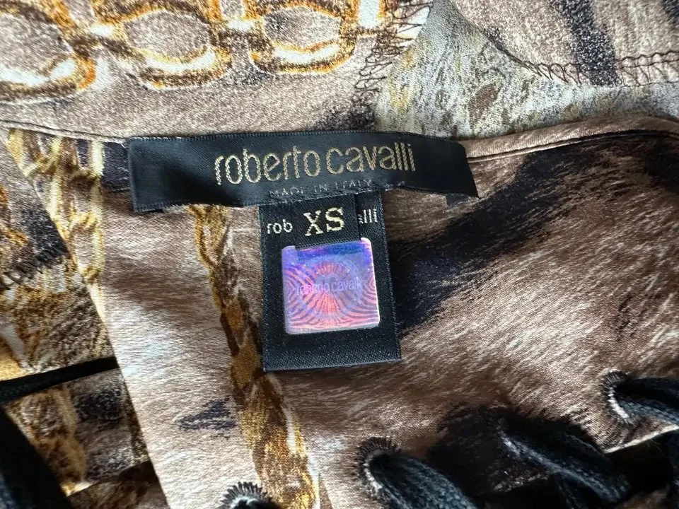 simonetta roberto cavalli セーター 166 Shoulder bag with Monogram RC and fringes in Light Brown for