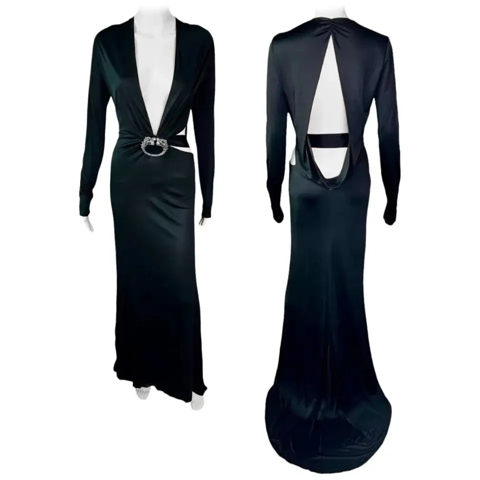 Tom Ford for Gucci F/W 2004 Embellished Plunging Cutout
