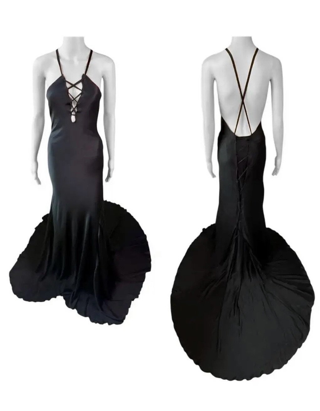 Tom Ford for Gucci F/W 2002 Runway Unworn Lace Up Train Black Silk Evening Dress

Available now @opulentaddict 
.
.
.
.
.
#gucci #guccitomford #eugeniavolodina #kimkardashian #dress #style #outfit #instafashion #instastyle #look #fashion #beautiful #
