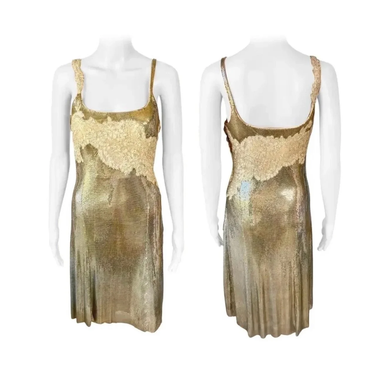 Gianni Versace S/S 1997 Unworn Oroton Metal Mesh Chainmail Lace Gold Dress 

Available now @opulentaddict 
.
.
.
.
#versace #gianniversace #versace #dress #opulentaddict @opulentaddict