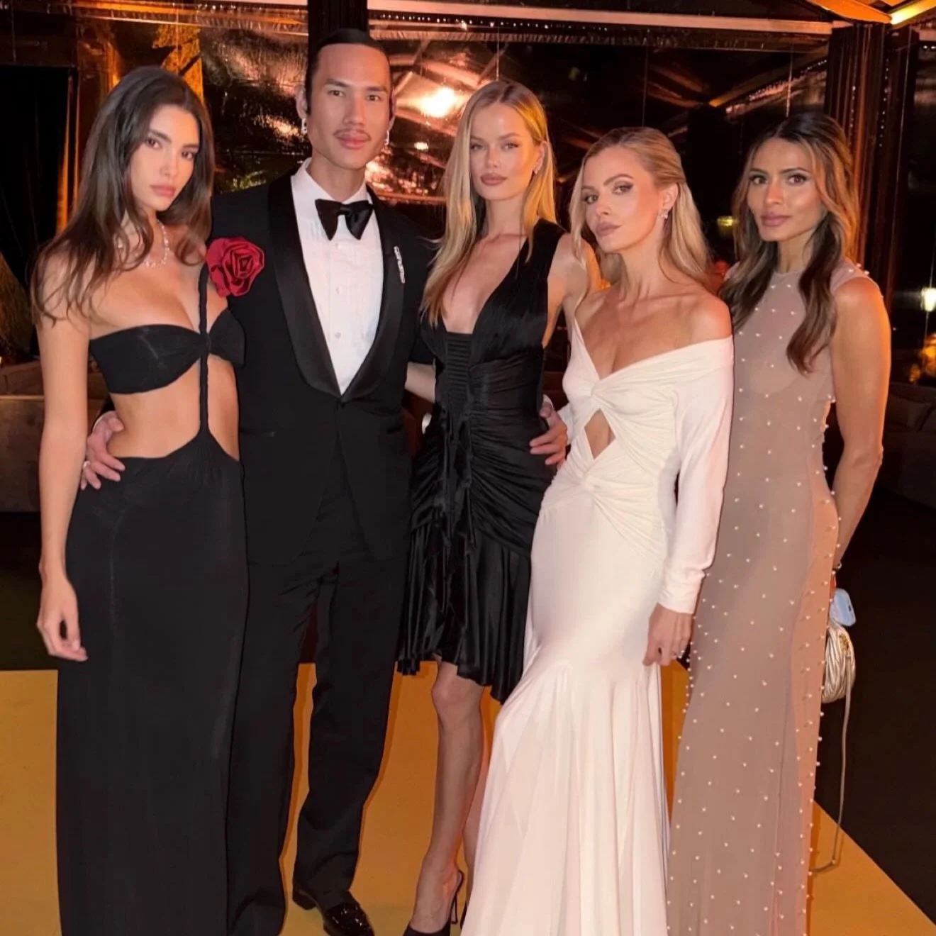 Another night in Cannes! 🖤 @frida_aasen wearing a Fall 2006 Versace dress from @opulentaddict ! Styled by @krisyasker assisted by @lydiatng 
.
.
.
#fridaaasen #versace #vintage #cannes #opulentaddict @opulentaddict