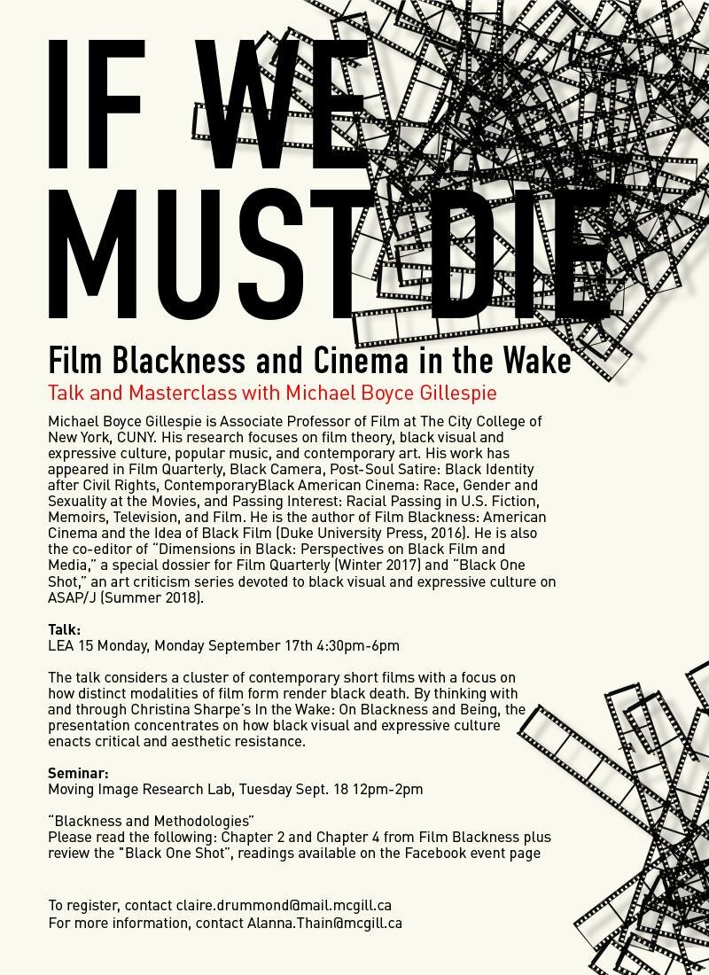If We Must Die: Film Blackness and Cinema in the Wake
