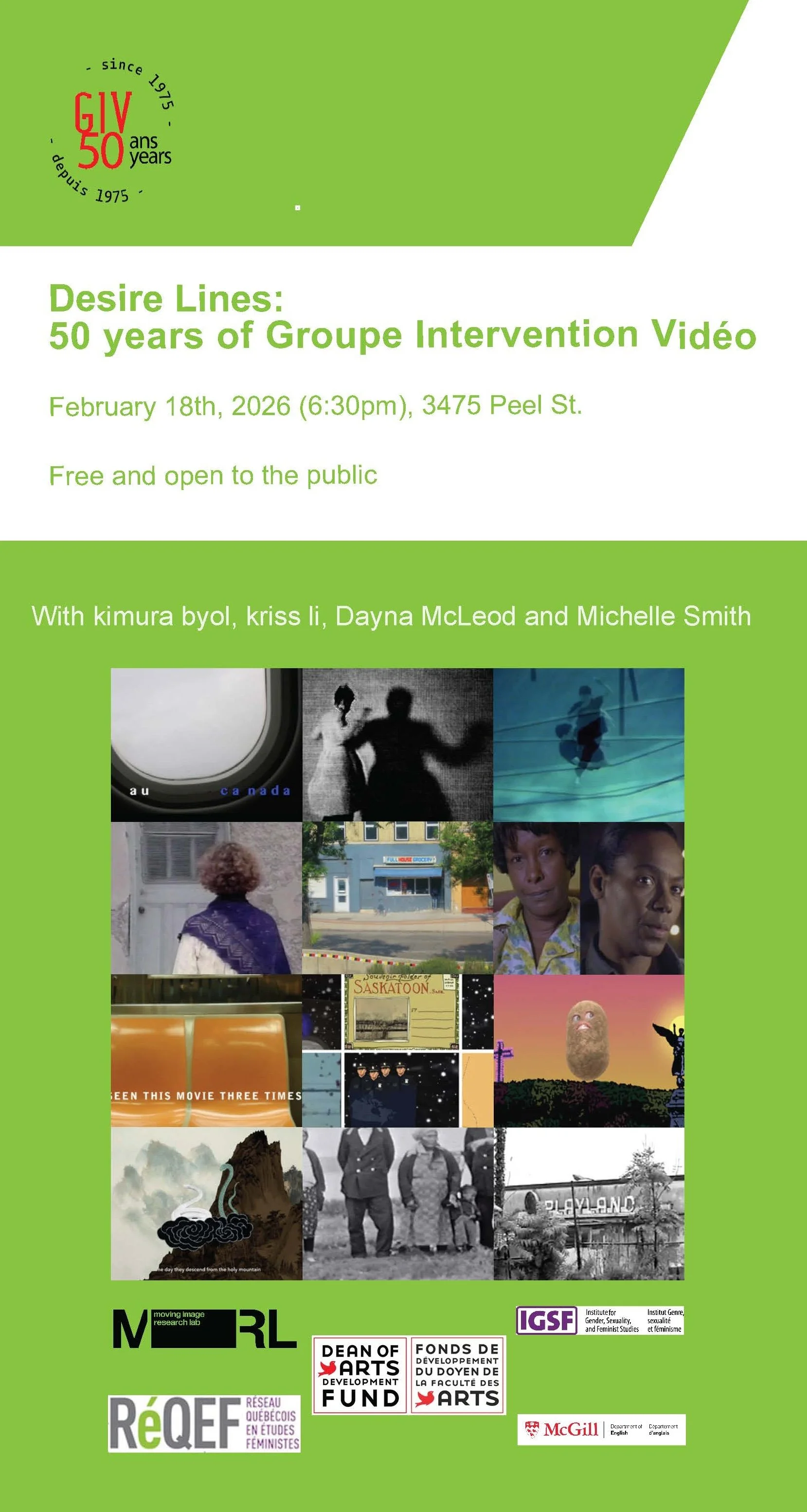 Desire Lines: 50 years of Groupe Intervention Vidéo 