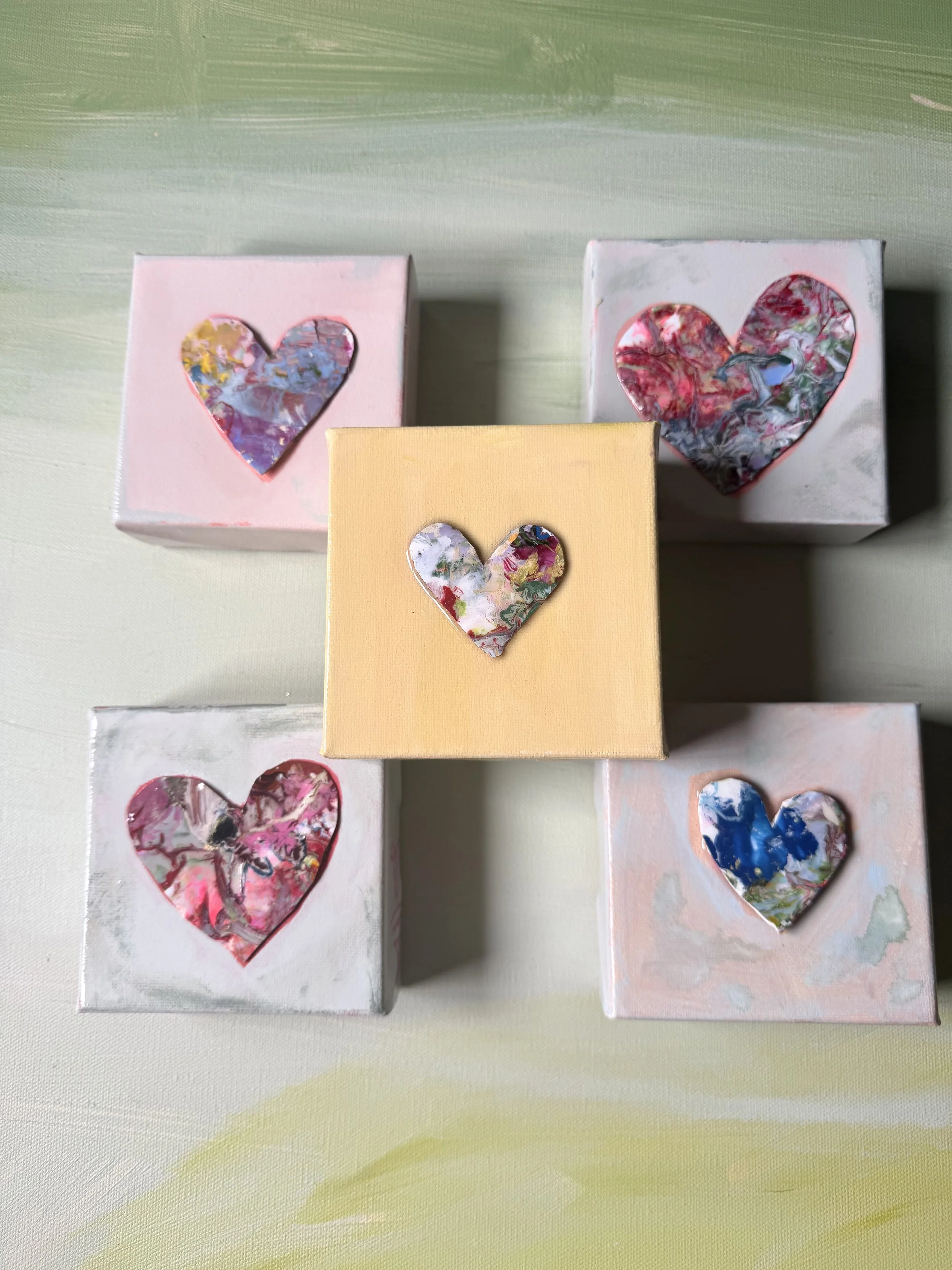 paint peel hearts